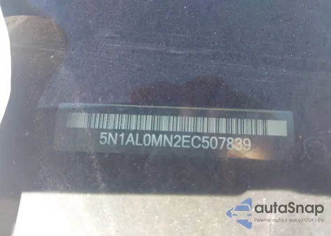 2014 Infiniti Qx60 из США, поврежденный, VIN 5N1AL0MN2EC507839